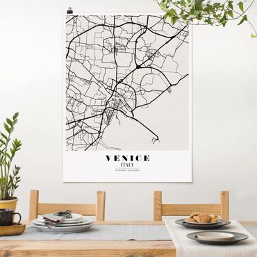 Posters Venice City Map - Classic
