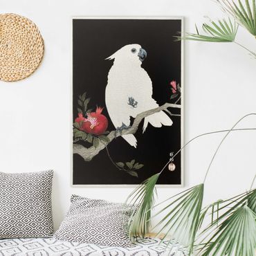 Canvas schilderijen Asian Vintage Illustration White Cockatoo