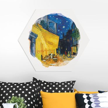 Hexagons Forex schilderijen WaterColours - Vincent Van Gogh - Cafe Terrace In Arles