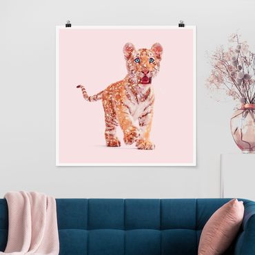 Posters Tiger With Glitter