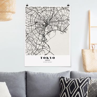 Posters Tokyo City Map - Classic