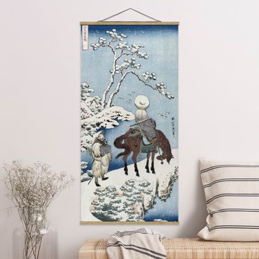 Stoffen schilderij met posterlijst Katsushika Hokusai - The Chinese Poet Su Dongpo