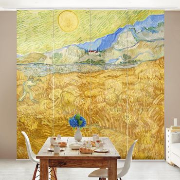 Schuifgordijnen Vincent Van Gogh - The Harvest, The Grain Field