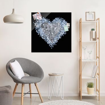 Glasschilderijen Diamond Heart