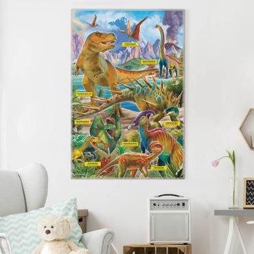 Canvas schilderijen The Dinosaurs Species