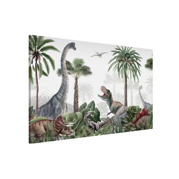 Magneetborden - Dinosaur giants in the jungle