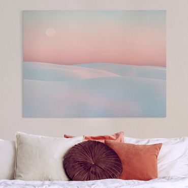 Canvas schilderijen Dunes In The Moonlight
