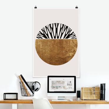 Posters Abstract Shapes - Golden Circle