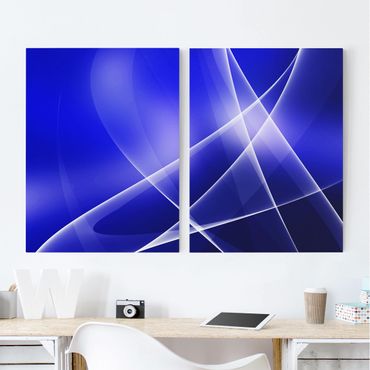 Canvas schilderijen - 2-delig  Blue Disco