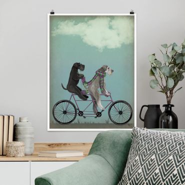 Posters Cycling - Schnauzer Tandem