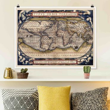 Posters Historic World Map Typus Orbis Terrarum