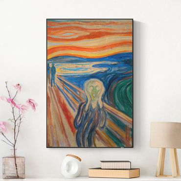 Akoestisch schilderij met textielframe - Edvard Munch - The Scream