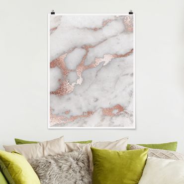 Posters Marble Look With Glitter