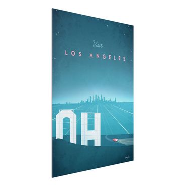 Aluminium Dibond schilderijen Travel Poster - Los Angeles