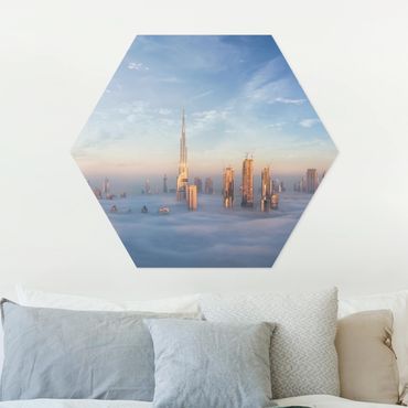 Hexagons Forex schilderijen Dubai Above The Clouds