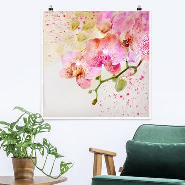 Posters Watercolour Flowers Orchids