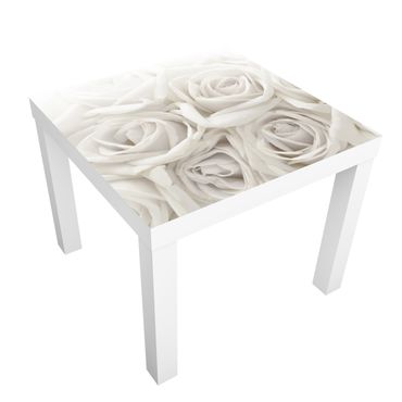Meubelfolie IKEA Lack Tafeltje White Roses