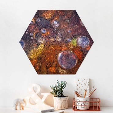 Hexagons Forex schilderijen Winter In Autumn