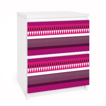 Meubelfolie IKEA Malm Ladekast Pink Ethnomix