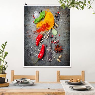 Posters Spoon With Spices
