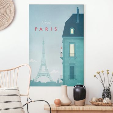 Canvas schilderijen Travel Poster - Paris