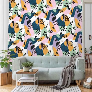 Fotobehang Vividly Colourful Pattern With Dots