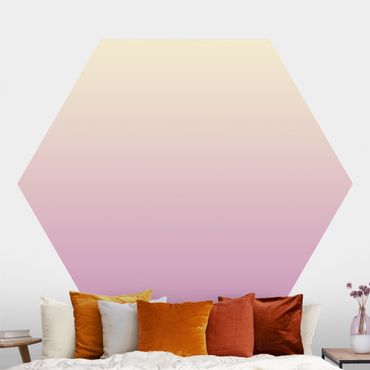 Hexagon Behang Colour Gradient Cream