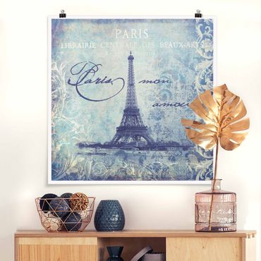 Posters Vintage Collage - Paris Mon Amour
