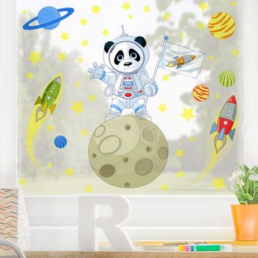 Raamstickers Astronaut Panda