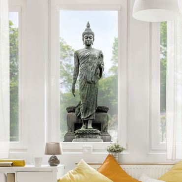 Raamstickers Buddha Statue