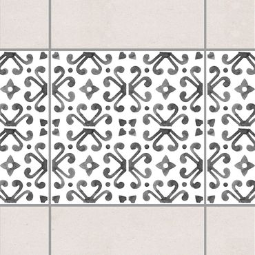 Tegelstickers Gray White Pattern Series No.7