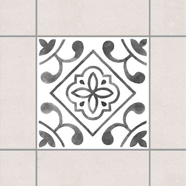 Tegelstickers Pattern Gray White Series No.2