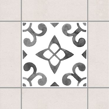 Tegelstickers Pattern Gray White Series No.5