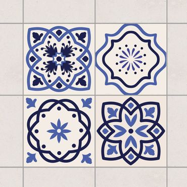 Tegelstickers 4 Portuguese tiles crème