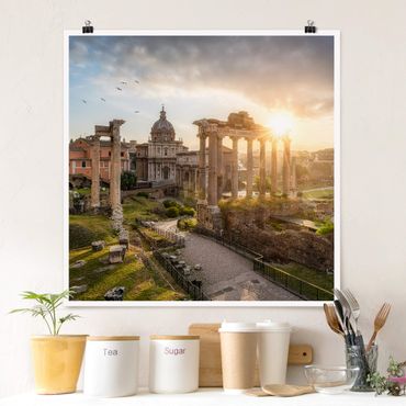 Posters Forum Romanum At Sunrise