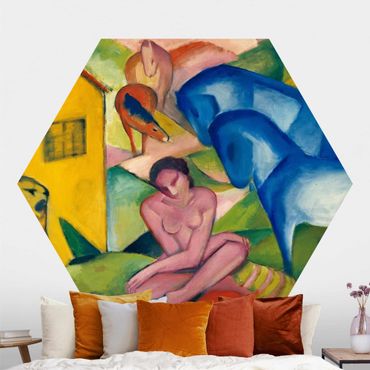 Hexagon Behang Franz Marc - The Dream