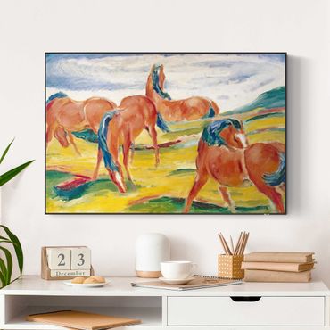Akoestisch schilderij - Franz Marc - Grazing Horses