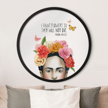 Rond schilderijen I pensieri di Frida - Fiori