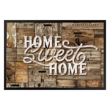Deurmatten Home sweet Home Wooden Panel
