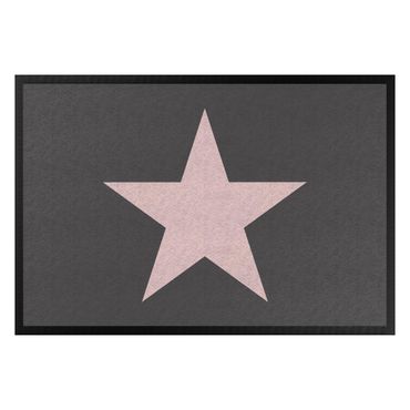 Deurmatten Star In Anthracite Rosé