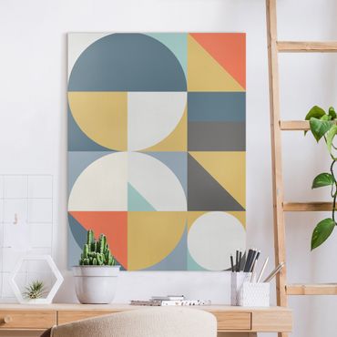 Canvas schilderijen Geometrical Shapes Colourful