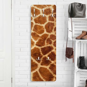 Wandkapstokken houten paneel Giraffe Fur