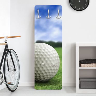 Wandkapstokken houten paneel Golf ball