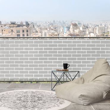 Privacyscherm voor balkon - Gray Brick Wall