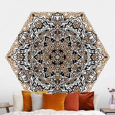 Hexagon Behang Hexagonal Mandala With Details