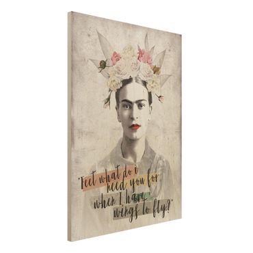 Houten schilderijen Frida Kahlo - Quote