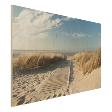Houten schilderijen Baltic Sea Beach