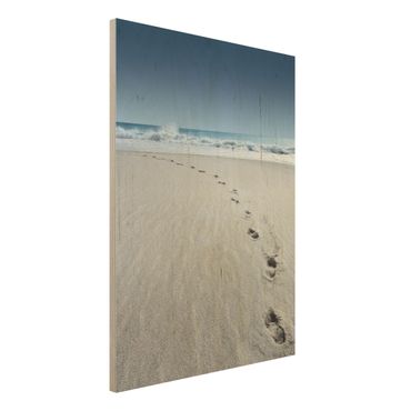 Houten schilderijen Traces In The Sand