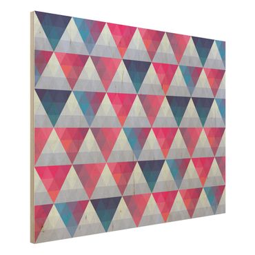 Houten schilderijen Triangle Pattern Design