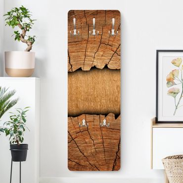 Wandkapstokken houten paneel Wooden structure